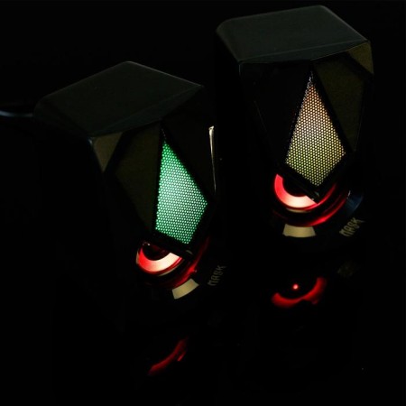 Computer speakers 2.0 Qumo Mask AS004, 2x5 W, USB, RGB backlight, black-8