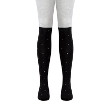 Pantyhose children, height 116-122 cm., Black-light-gray color