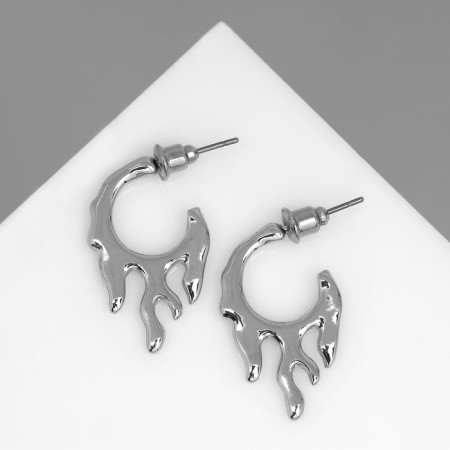 Earrings Metal "Art Nouveau" Blow-1