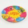 Disposable paper plate "Happy Birthday" Funny balls, 18 cm