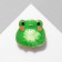 Brooch "Frog", green color in gold