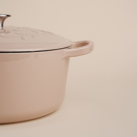 Cast iron pan with enamel coating SL Home, D = 24.5 cm, h = 11 cm, pink color-7