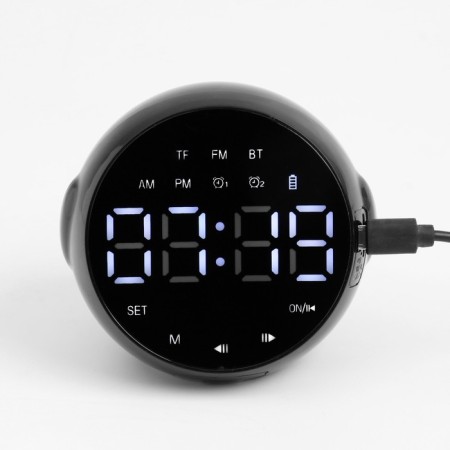 Electronic cloud clock, Bluetooth 5.0, FM, TF map, column, 2000 mAh, 9x7.5x8 cm-1