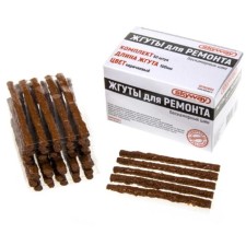 Burnfish for the repair of free tires, 6x100mm, SkyWay, rubber, brown, set 50 pcs, S07501003