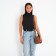 Baget bag with zipper, brown color