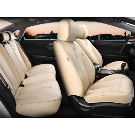 Kit of frame covers 5d Carfashion Marshal Plus, beige/beige/beige color