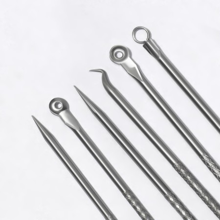 Cosmetological set, 4 items, in a plastic case, 11.5 cm, silver color-4