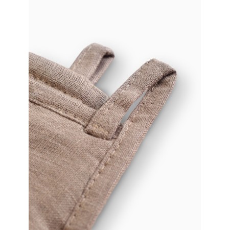 Set of kitchen. Ethel "Woody": mittens 20x28 cm, severity 19x19 cm, flax 100%, 190 g/m2-3