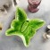 Ceramic serving dish "Butterflies", 21.5 × 20.5 cm, green color