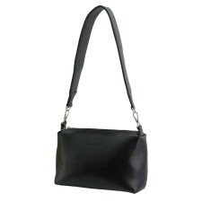 Female bag, artificial leather, black 17x12x20 cm