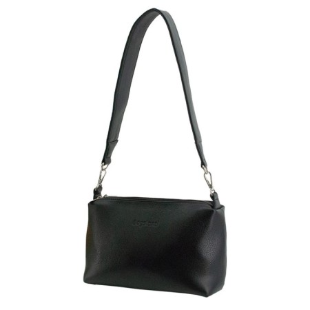 Female bag, artificial leather, black 17x12x20 cm