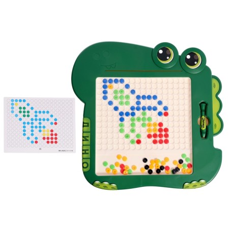 Magnetic tablet for drawing "dinosaurus", mosaic, 10 cards-1