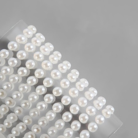 Pearls self -adhesive, d = 4 mm, 200 pcs on the sheet on the sheet, white color-1