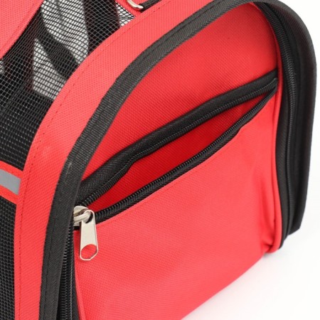Steel-striped bag of 46*27*27 cm, red-7