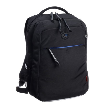 Youth backpack 39 x 26 x 19 cm, Grizzly, ergonomic back, laptop department, black/blue-1