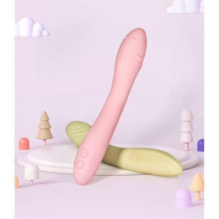 Vibrator, point stimulator G, flexible, silicone, pistachio-2