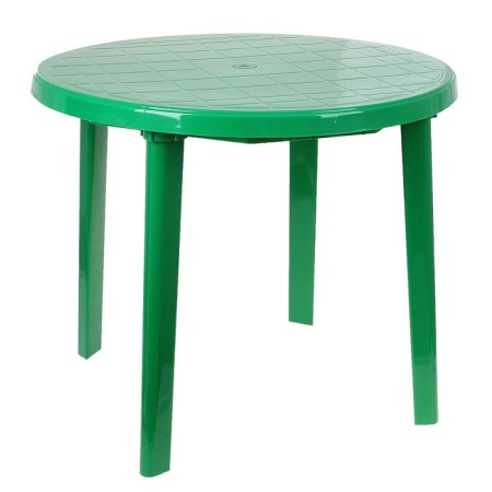 Round table, 90x90x75 cm, green color-4