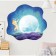 Sticker Plastic Interior color "Cosmonaut and Moon" 30x45 cm