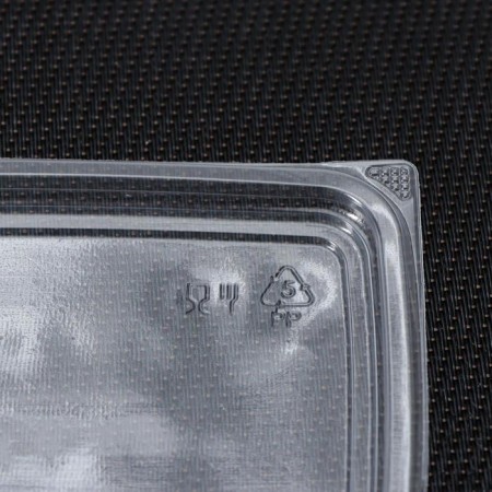Plastic disposable lid "Yuzhuralpak", KR-12, 11.1 × 8.5 × 0.8 cm, the color is transparent-1