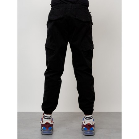 Cargo jeans male, size 44, black color-3
