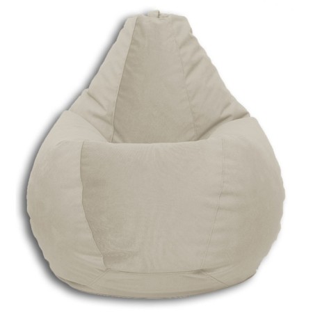 The hand-bag “pear” is positive karate, size XL, diameter 95 cm, height 125 cm, velor, white color