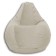 The hand-bag “pear” is positive karate, size XL, diameter 95 cm, height 125 cm, velor, white color