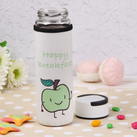 A glass bottle with a handle in a case “Breakfast”, 500 ml, h = 23.5 cm, Mix drawing-3