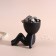 Interior item "Mr. Green on Chile" 9.5*6.7*9.5 black ceramics