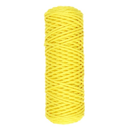 Knitting cord "Classic" without a core 100% polyester width 4mm 100m (lemon)-2
