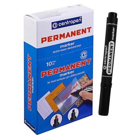 Permanent marker 5.0 mm Centropen 8566, lin 2.5mm/1-4.6mm, black