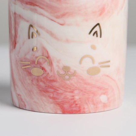 Ceramic glass with embossing, "kitten", 10 x 10 cm-5