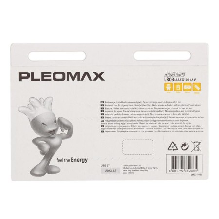 Battery Alkalin Pleomax, AAA, LR03-10BL, 1.5V, blister, 8+2 pcs.-2