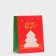 Gift package with the window "Christmas tree" 19 x 26 x 13 cm, red