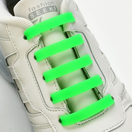 Silicone laces, set 6 pcs, color rainbow-20