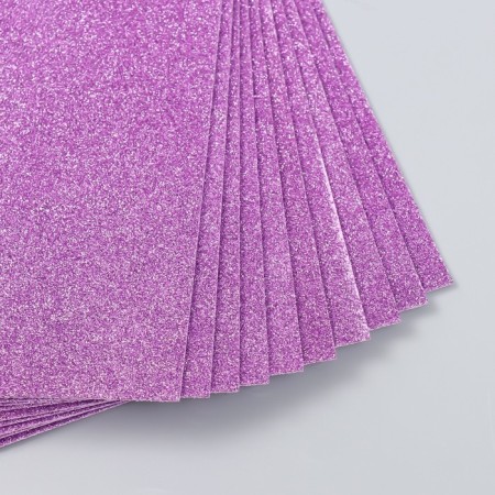 Foamiran glitter 2 mm 20x30 cm, lilac-1