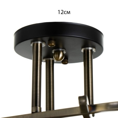 Svetogor chandelier "Game" 3x60W E27 bronze/black 58x58x24cm-4