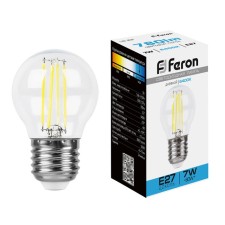 Лампа светодиодная Feron, E27, 7 Вт, 230 В, дневной свет