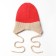 Children's hat minku rr 42-44, red/beige color