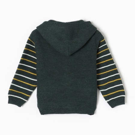 Knitted jumper for a boy, green color, height 92 cm-3