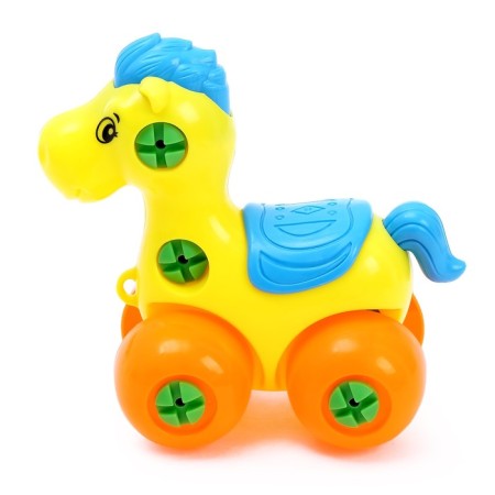 Plastic designer for kids "horse", 15 parts, mix-1