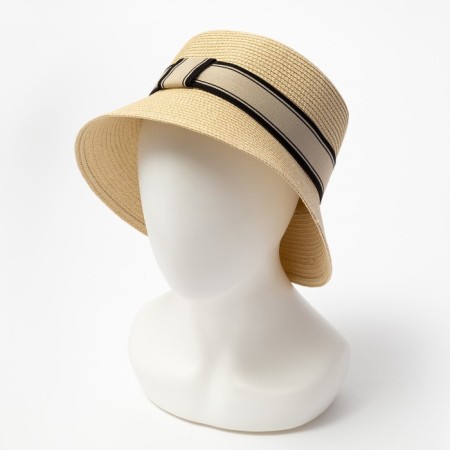Women's hat, beige color, size 56