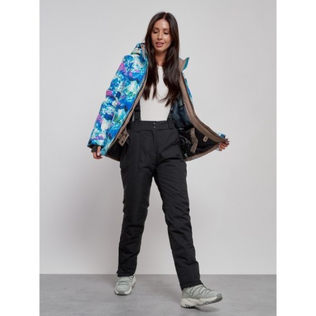 Ski jacket female winter, size 42, blue color-10