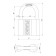 Castle of hinged Fuaro PL-4080, 80 mm, 3 English keys