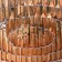 Goslar chandelier, 10x60W E14, black color, gold