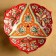 Rishtan ceramics "Flowers", 26 cm, red