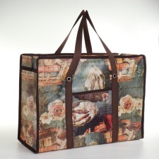 Lightning bag, external pocket, brown color