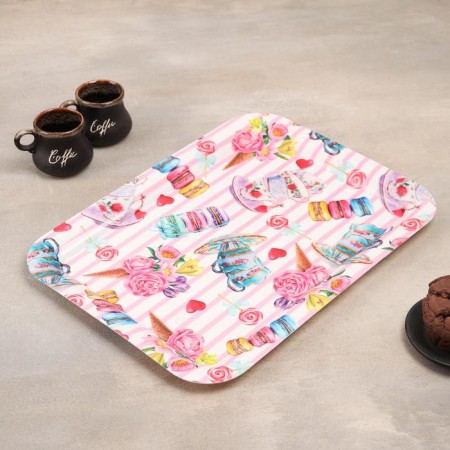 Plastic rectangular “coquetry” plastic tray, 37.5 × 28 cm, mix drawing-8