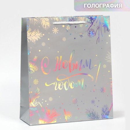 The holographic vertical package “Bright New Year”, 26 x 32 x 9 cm, New Year-1