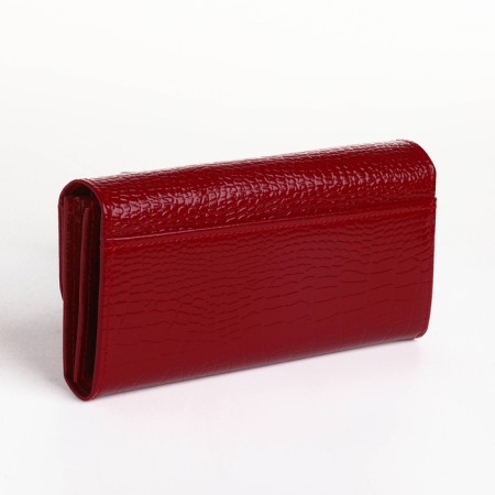 Women's wallet on magnets, red color-1