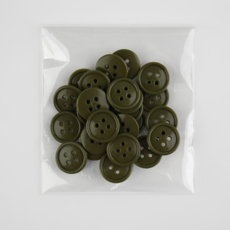 A set of buttons, thermo-, chemical and fireproof, 4 punctures, d = 17 mm, 25 pcs, haka color-3